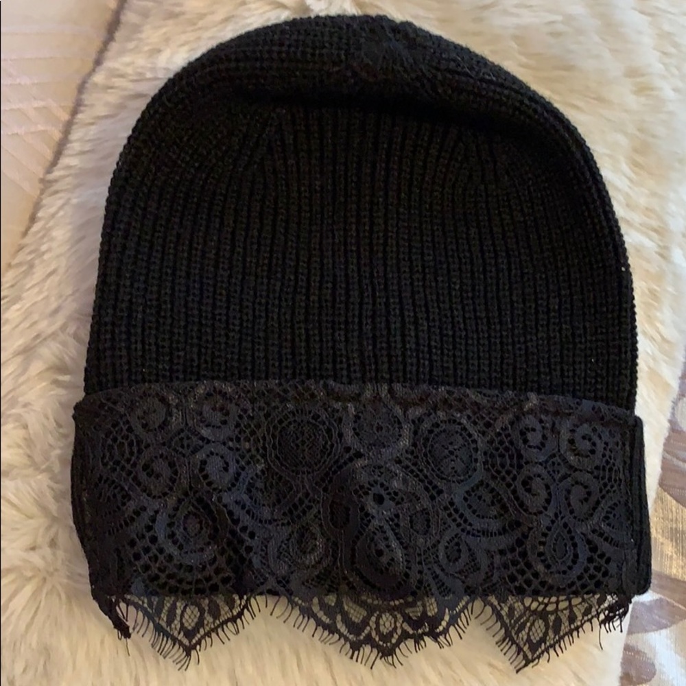Beanie Hat with Lace